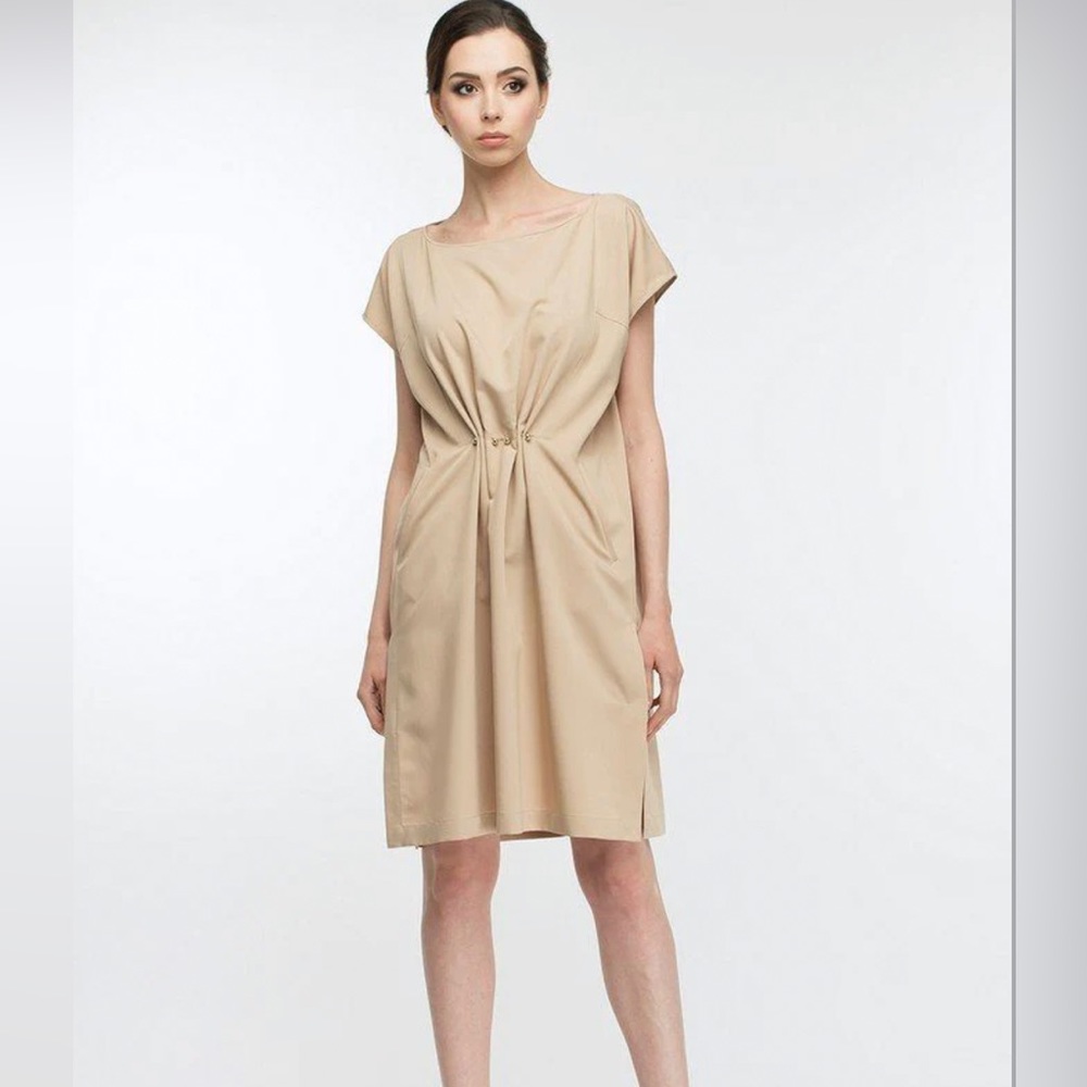 Mint Summer Day Tent Boatneck Short Sleeve Knee Dress